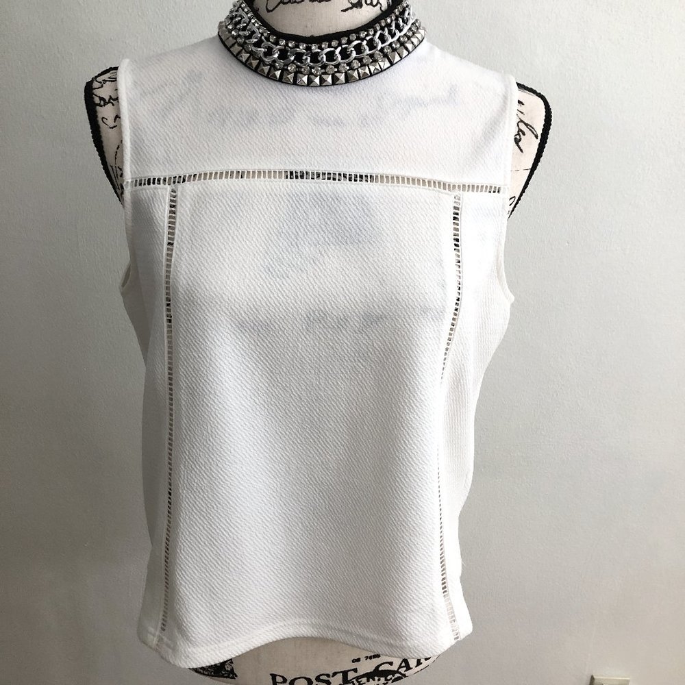 The Clothing Company White Sleeveless Top